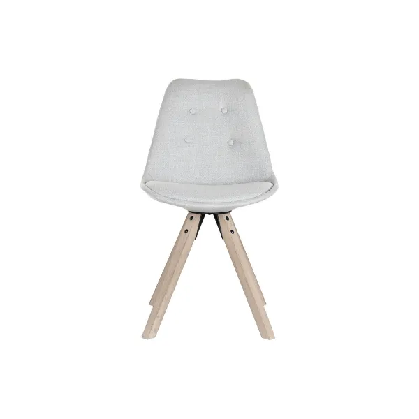 ēdamistabas krēsls DKD Home Decor Poliesters Gaiši pelēks Дуб (48 x 44 x 84 cm)