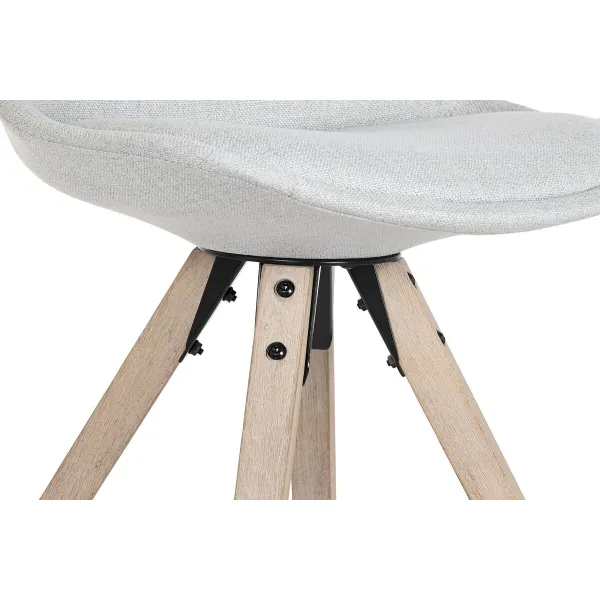 Söögitool DKD Home Decor Polüester Helehall Dąb (48 x 44 x 84 cm)