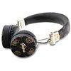 Guess Peony Script Round Shape - Wireless Over-Ear Bluetooth ENC Headphones (Black)
