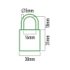 Key padlock EDM 85208 Brass 30 x 17 mm