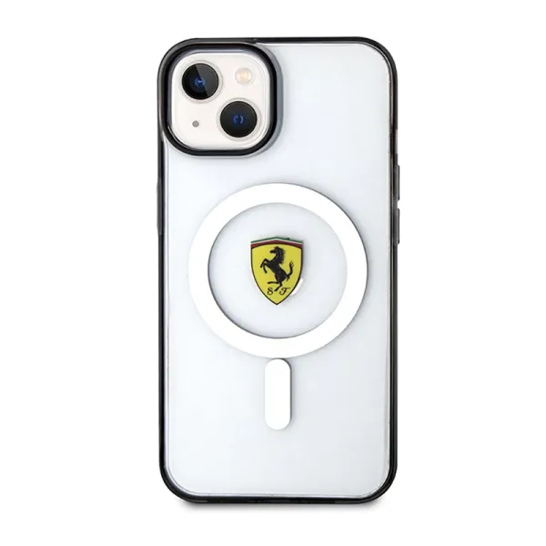 Ferrari Outline Magsafe - Case for iPhone 14 Plus (Transparent)
