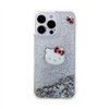 Hello Kitty Liquid Glitter Charms Kitty Head - iPhone 15 Pro Max Case (silver)