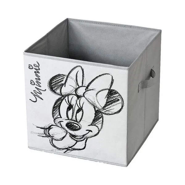 Sankosäiliö Domopak Living Minnie Vaaleanharmaa Kangas 32 x 32 x 32 cm