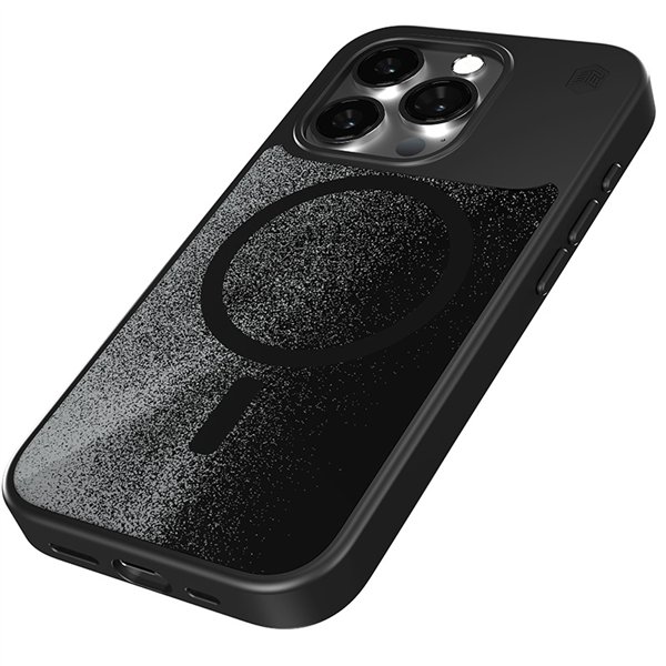 STM Relax Sand MagSafe - Case for iPhone 15 (Black / Grey)