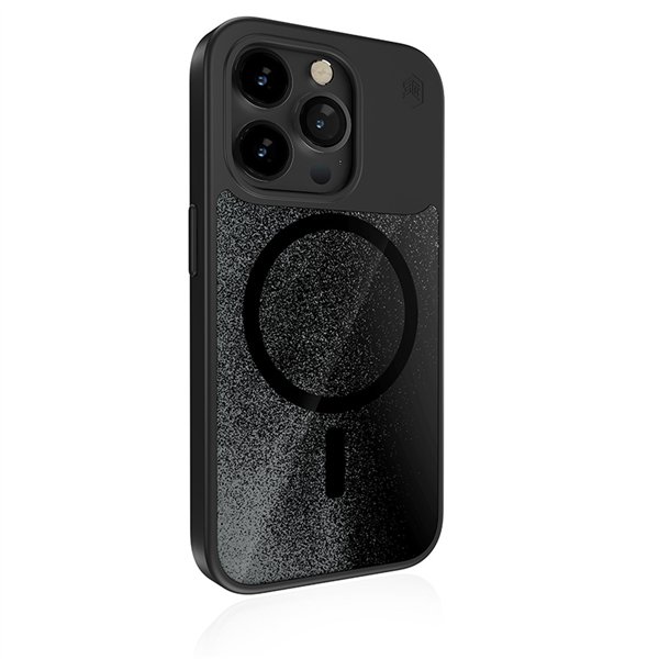 STM Relax Sand MagSafe - Case for iPhone 15 (Black / Grey)