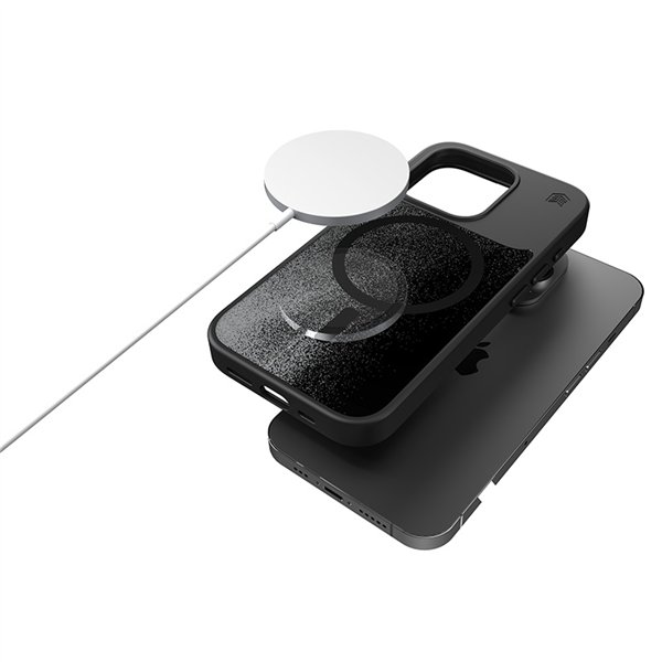 STM Relax Sand MagSafe - Case for iPhone 15 (Black / Grey)