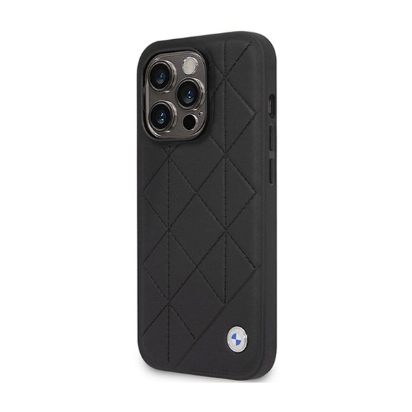 BMW Leather Quilted - Case for iPhone 14 Pro (black)