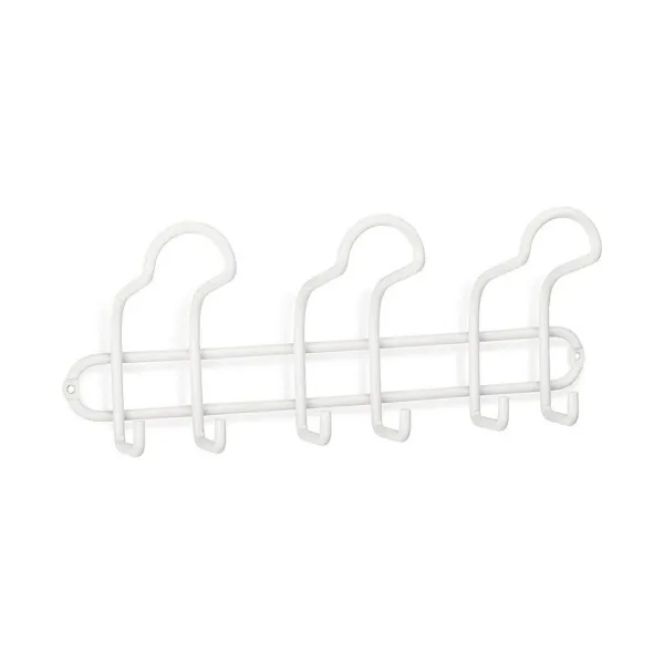 Uz sienas piestiprināts mēteļa pakaramais Inofix Balts Tērauds 13 x 31 x 8,4 cm