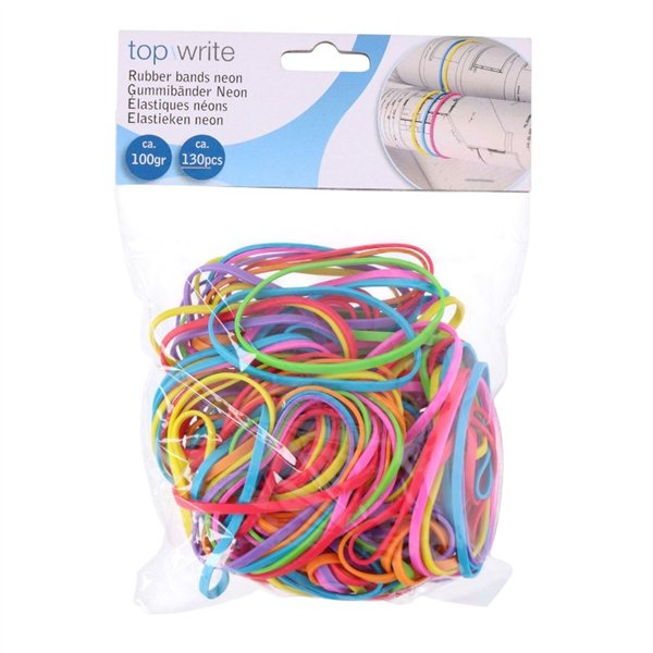 Topwrite - Neon rubber bands 130 pcs