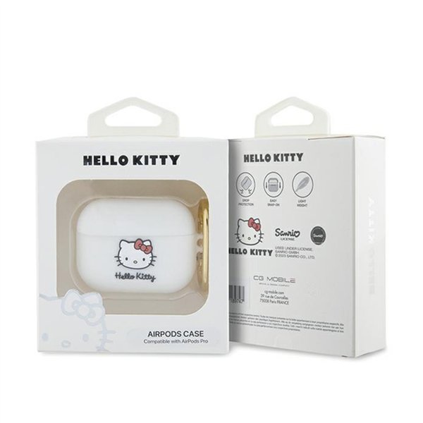 Hello Kitty Silicone 3D Kitty Head - Case for AirPods Pro (white)