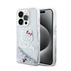 Hello Kitty Liquid Glitter Charms Kitty Head - iPhone 14 Pro Max case (silver)