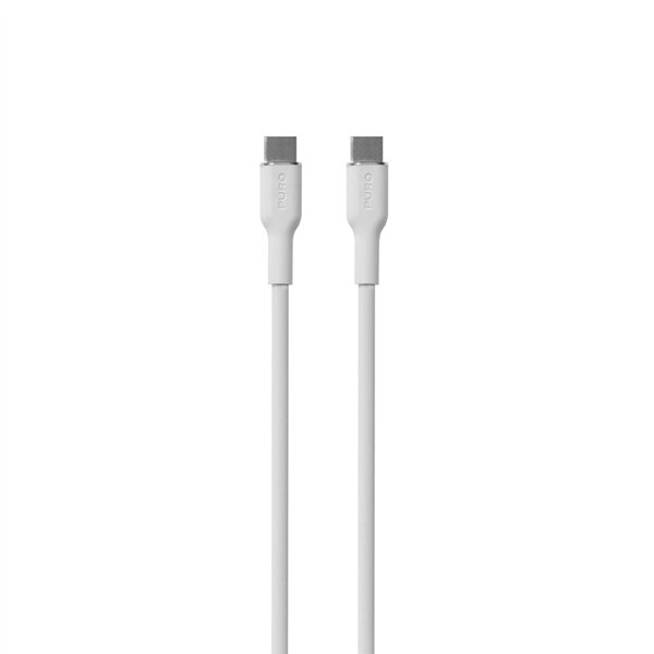 PURO ICON Soft Cable - Kabel USB-C do USB-C 1,5 m (White)