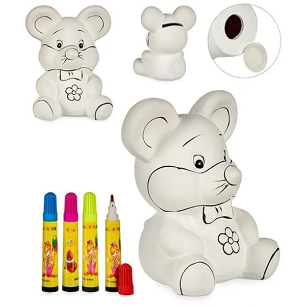 Money box Pincello Ceramic 10 x 13 x 8,5 cm 8 x 12,5 x 9,5 cm 10 x 12,7 x 8 cm (12 Units)