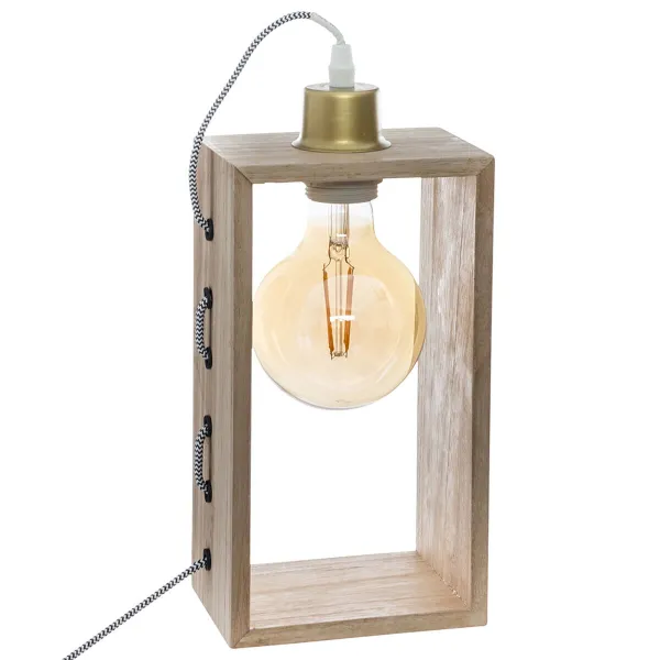 Pöytälamppu Atmosphera Puu Ruskea 25 W 220-240 V