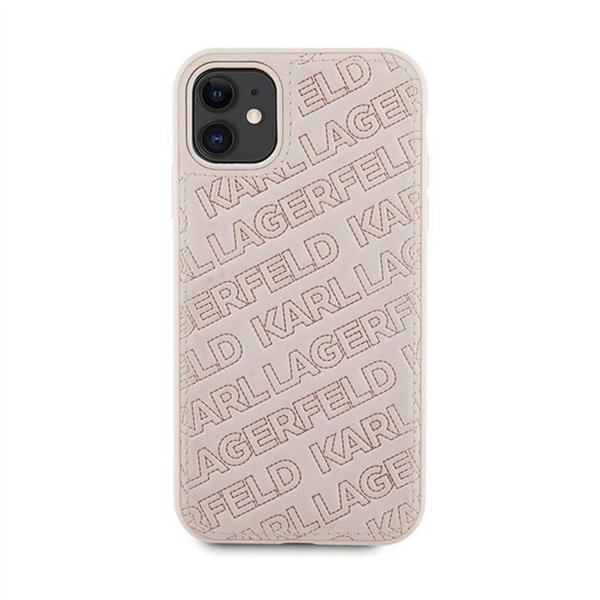 Karl Lagerfeld Quilted K Pattern - iPhone 11 Case (Pink)