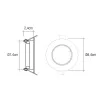 lampa EDM 35908 Halogēns ø 8,4 cm Savienošanas stīpa
