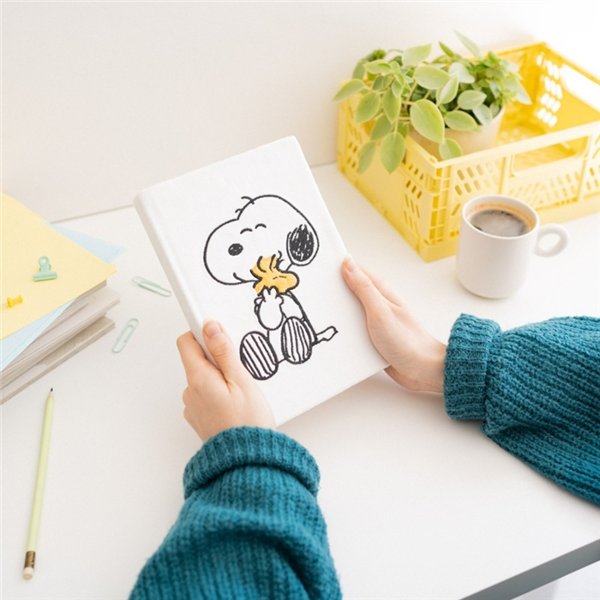 Snoopy - Plush notebook / notebook A5 from the Lazy Days collection