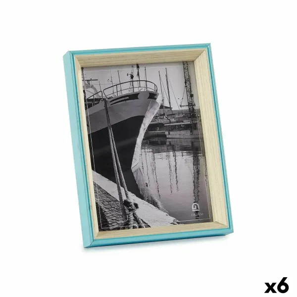 Фото рамка Gift Decor Синий Белый Стеклянный Деревянный MDF (6 штук)