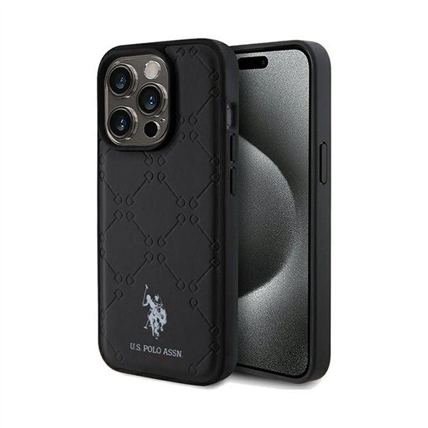 US Polo Assn Yoke Pattern - Case iPhone 15 Pro Max (black)