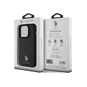 US Polo Assn Yoke Pattern - Case iPhone 15 Pro Max (black)