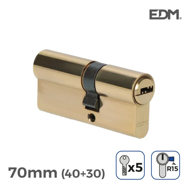 Sylinteri EDM 85169 r15 Kullattu Messinki Pitkä nokkalukko Eurooppalainen