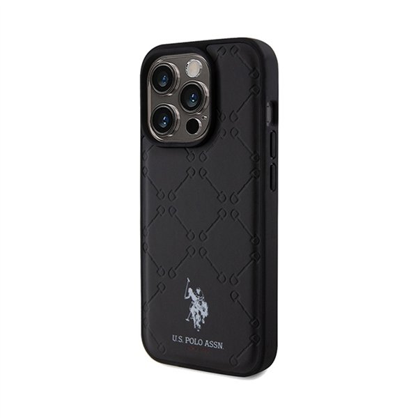 US Polo Assn Yoke Pattern - Case iPhone 15 Pro (black)