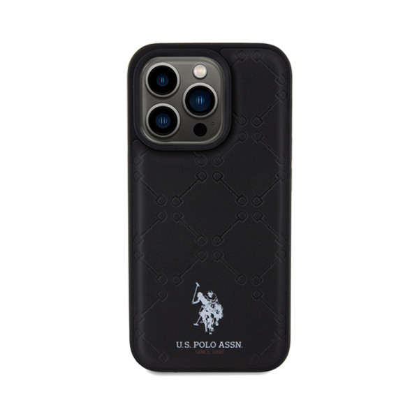 US Polo Assn Yoke Pattern - Case iPhone 15 Pro (black)