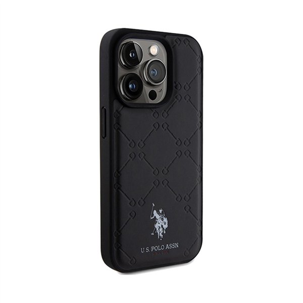 US Polo Assn Yoke Pattern - Case iPhone 15 Pro (black)