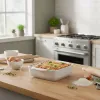 Alpina - Ceramic square ovenproof dish 21x15.8x5.8 cm (white)