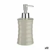 Дозатор мыла Berilo Серый Металл Керамика Волны 260 ml (12 штук)