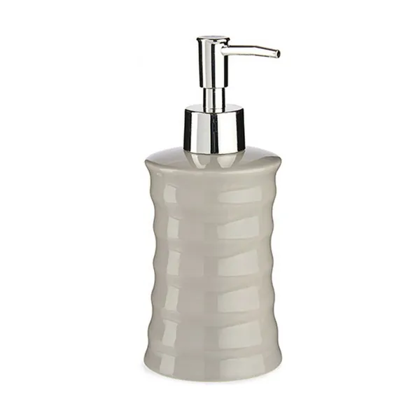 Дозатор мыла Berilo Серый Металл Керамика Волны 260 ml (12 штук)