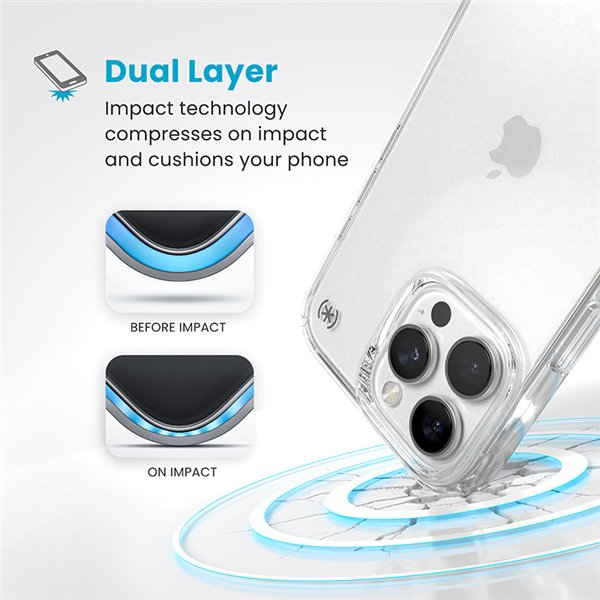 Speck Presidio Perfect-Clear - iPhone 16 Pro Max Case (Clear)