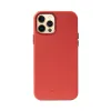 Crong Essential Cover Magnetic - iPhone 12 Pro Max MagSafe Leather Case (Red)