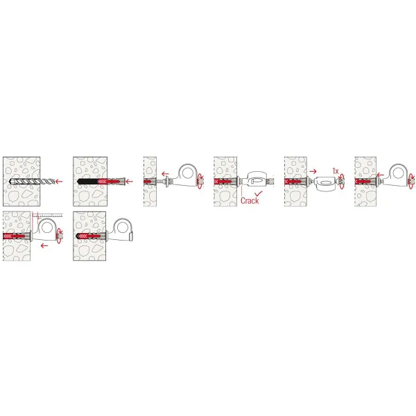 Закрытый сокет Fischer 8 x 40 mm 6 штук