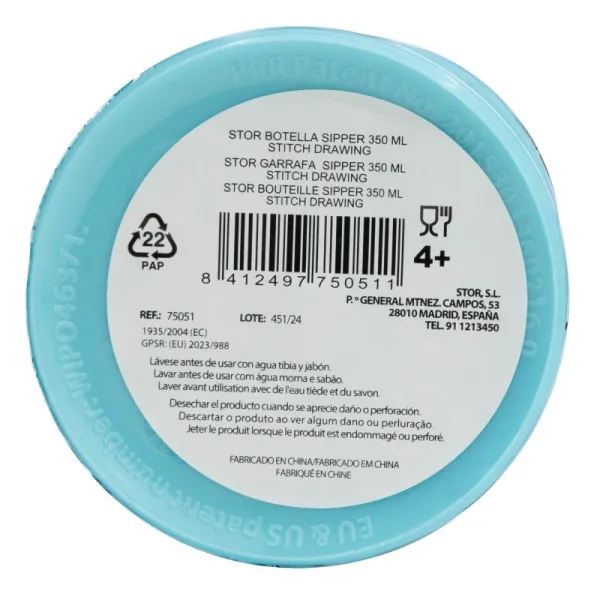 Disney Stitch - Ecozen 350 ml bottle with spout from the Stitch & Angel collection