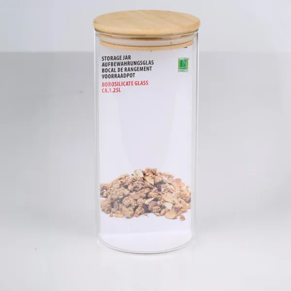 Alpina - Glass food container with lid 1250 ml 10 x 21 cm