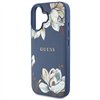 Guess Grained Printed Flower Pattern MagSafe - Case for iPhone 16 (blue)