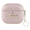 Guess Metallic Script Charm - AirPods 4 Case (pink)