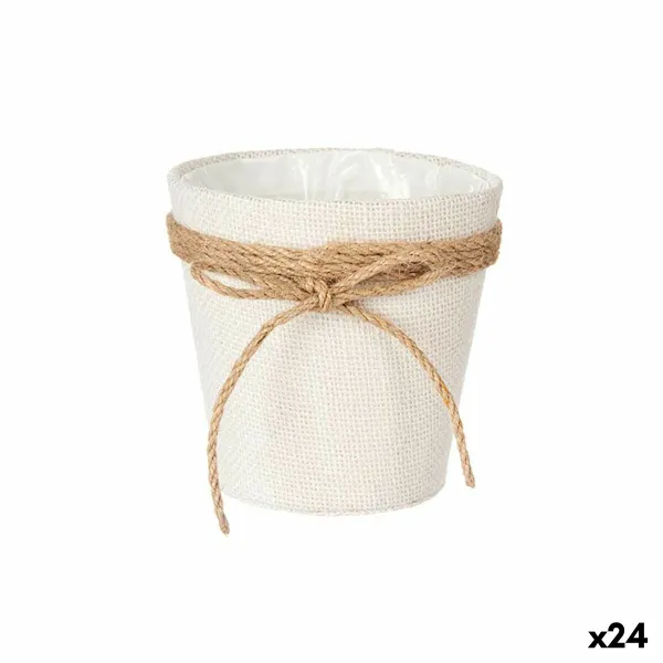 stādītājs Ibergarden Balts Brūns Drāna Virve Plastmasa Laso 14 x 12,5 x 14 cm 14 x 14 x 14 cm 14 x 13 x 15 cm (24 gb.)
