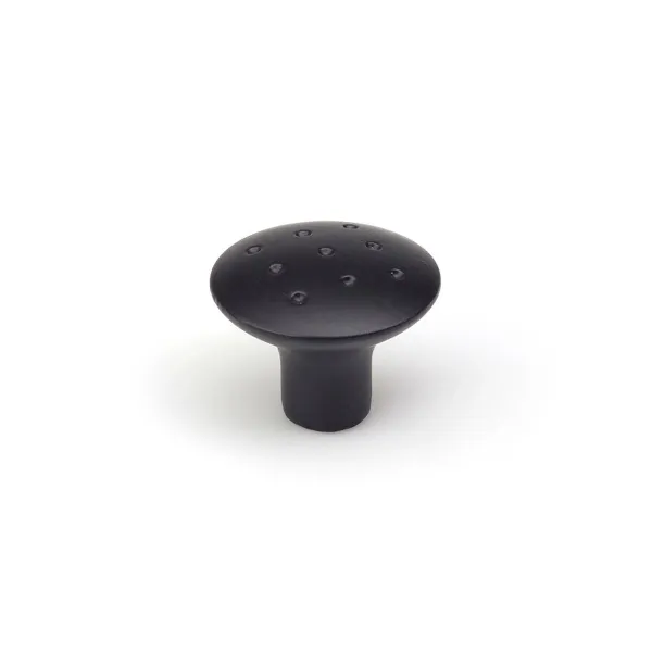 Doorknob Rei e774g Black Metal Ø 35 x 29 mm (2 Units)