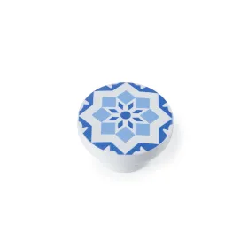 Durvju rokturis Rei e242 Zils dižskābarža koks Ø 40 x 22 mm 4 Daudzums