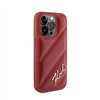 Karl Lagerfeld Diagonal Quilted Script - Case for iPhone 15 Pro Max (Red)