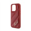 Karl Lagerfeld Diagonal Quilted Script - Case for iPhone 15 Pro Max (Red)