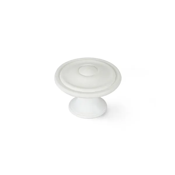 Doorknob Rei 3110 White Metal Ø 35 x 26 mm 4 Pieces