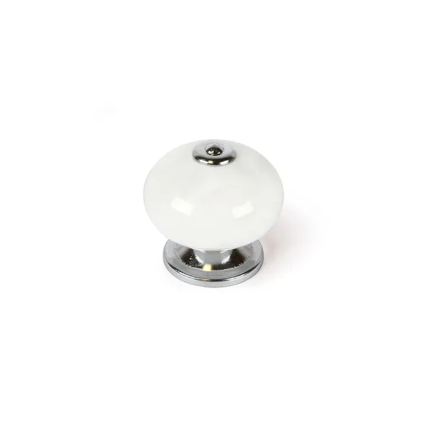 Ovinuppi Rei e517 Valkoinen Metalli Ø 40 x 36 mm 4 Kappaletta