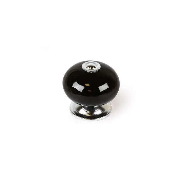 Durvju rokturis Rei e517 Melns Metāls Ø 40 x 36 mm 4 Daudzums