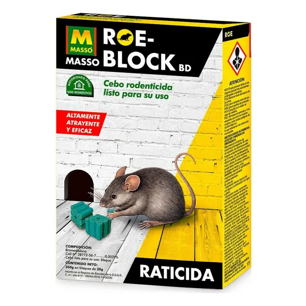 Žiurkių nuodai Massó Roe-block 260 g