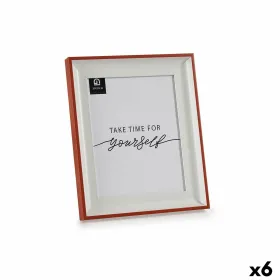 Nuotraukų rėmelis Gift Decor Balta Raudona Stiklas Plastmasinis (6 vnt.)