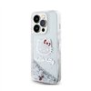 Hello Kitty Liquid Glitter Charms Kitty Head - iPhone 13 Pro Max case (silver)