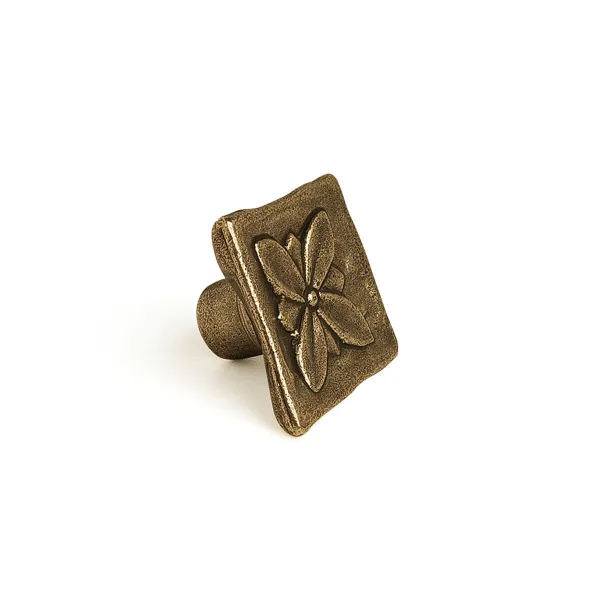 Durų rankena Rei 1119 Auksinis Metalinis Dėvėtas 33 x 33 mm 4 Dalys